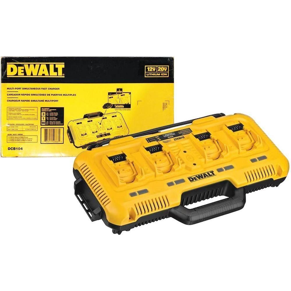 Dewalt DCB104 20V (18V) XR 4-Port Rapid Battery Charger - KHM Megatools Corp. Dewalt DCB104 20V (18V) XR 4-Port Rapid Battery Charger - KHM Megatools Corp.